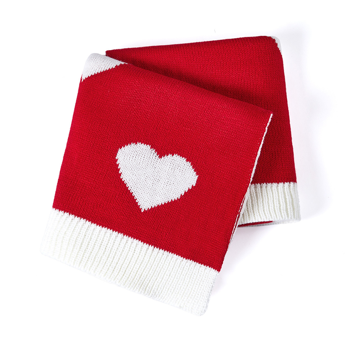 Cross-Border Spring and Autumn Knitted Love Blanket Baby Wool Swaddling Blanket Stroller Blanket Cover Blanket Children's Blanket Children's Small Air-Conditioned Blanket