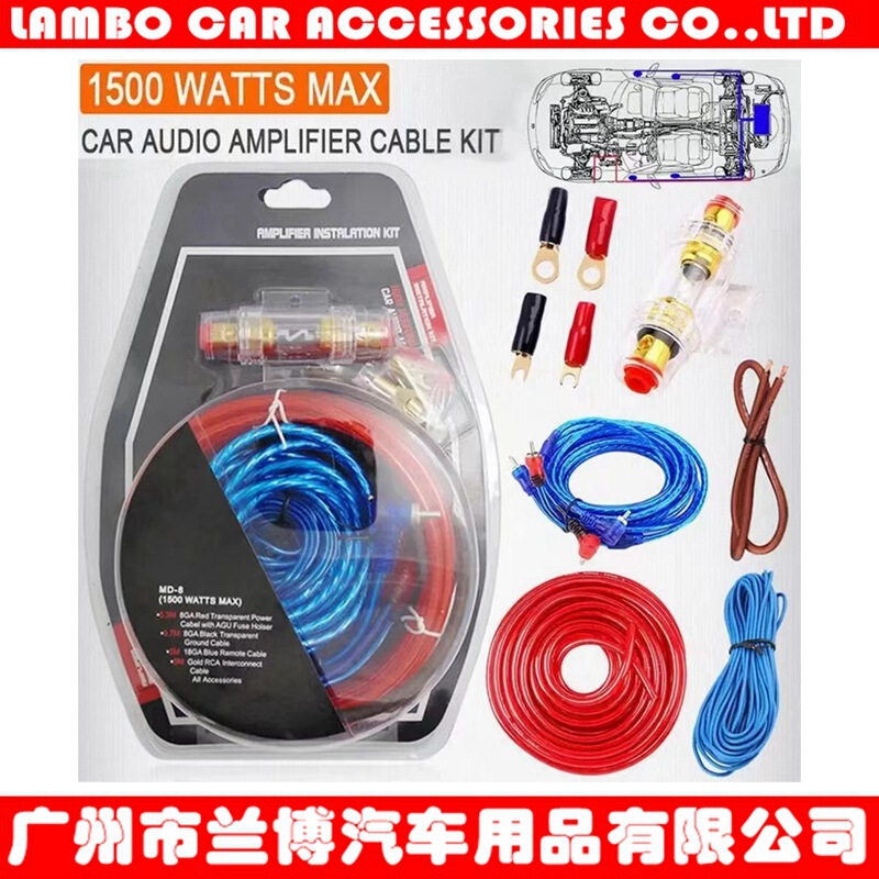Wholesale car audio cable car subwoofer amplifier modified connection wire 10GA power cord manufacturers