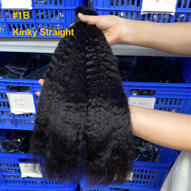 Extensiones de Cabello Humano 12A de Cabello Real Tejido a Mano para Mujeres