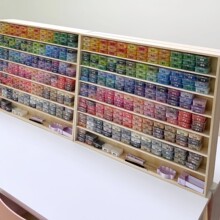 实木拼豆收纳架221色拼豆置物架拼豆店桌上摆架家用木质多层挂架