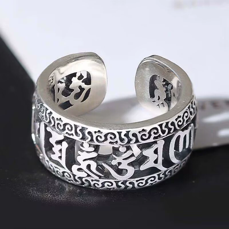 卡洛歌 男士女士可调节戒指（Retro adjustable ring for men and women）