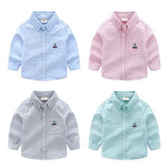 Children's long-sleeved shirts spring new children's baby white shirts 1 year old 3 children baby boys and girls shirts
