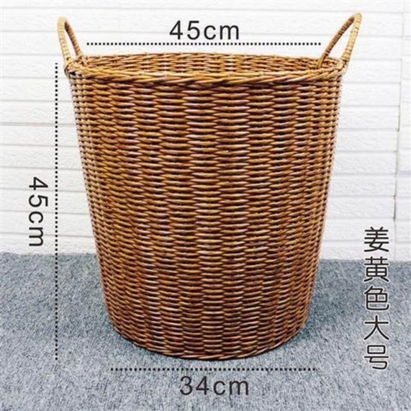 Dirty Clothes Bath Storage Basket Rattan Bedside Basket Bamboo Basket Basket Towel Beauty Salon Double Layer