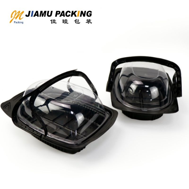 一次性烤鸡盒烤鸭盒食品级高透手提式外卖盒乳鸽盒多用途打包盒