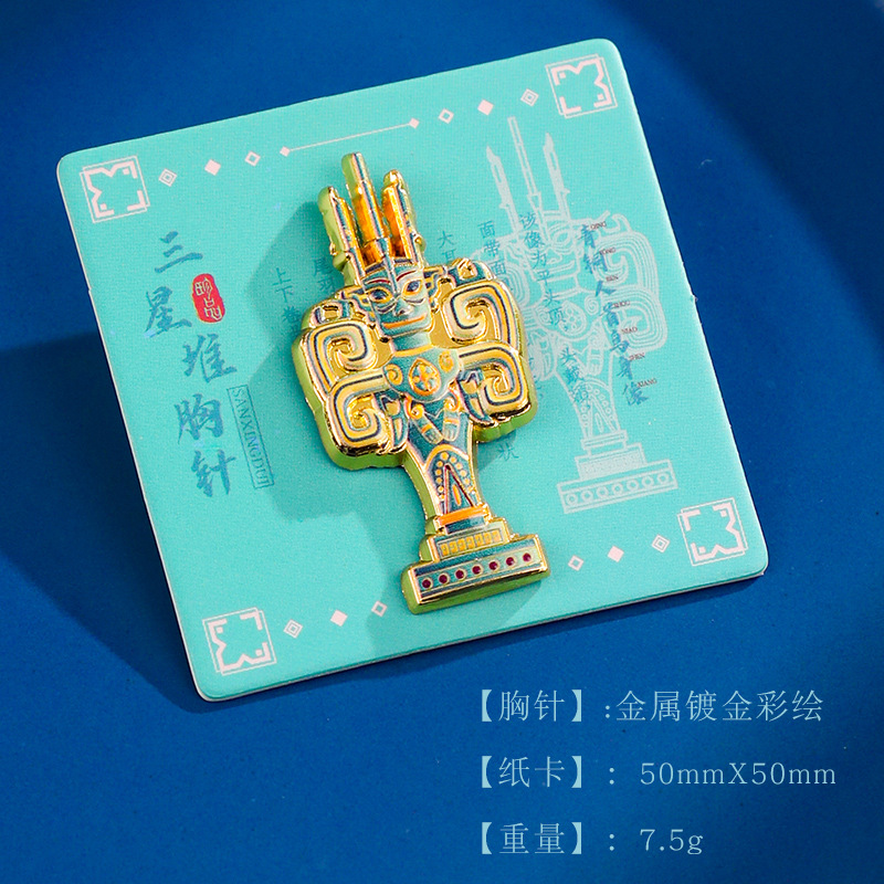 배지 (Sanxingdui)-청동 새 시상