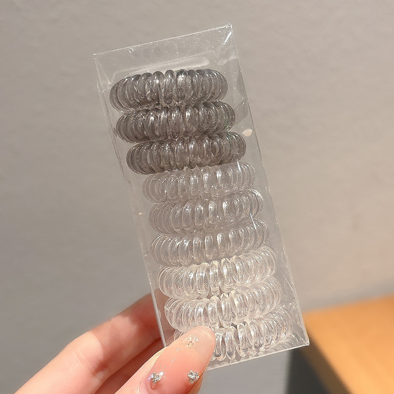 Cuerdas de cabeza de alta elasticidad duradera niñas delicadas anillo de cabello de alta calidad cuerdas de cabello de cola de caballo atadas de cabello correa cubierta de cuero