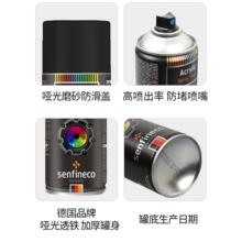 ✅450ML德国汽车手摇喷漆金属漆防锈漆哑光黑护栏木