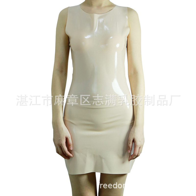 Malaysia Imported Women's Latex dress High Texture dress Body Shaping dress