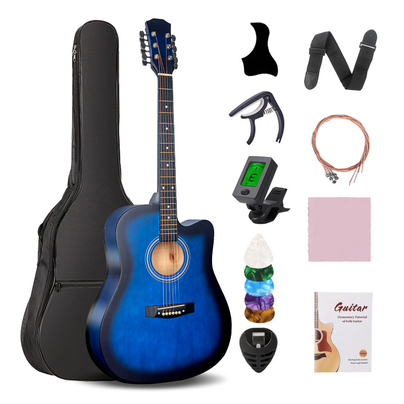 Una guitarra de balada de 41 pulgadas Amazon principiantes estudiantes principiantes ausentes de ángulo matte brillante guitarra de madera de tiles image 11