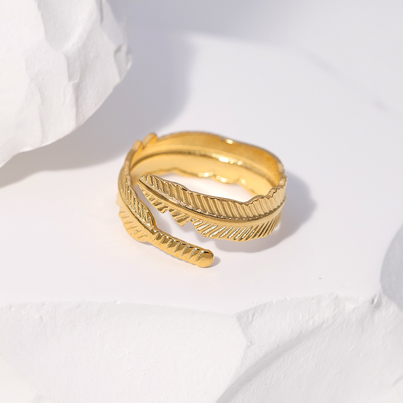 18K Real Gold Plated Plating Material Stone-Free Inlay Material Open Ring Classification Stainless Steel Fashion Open Ring