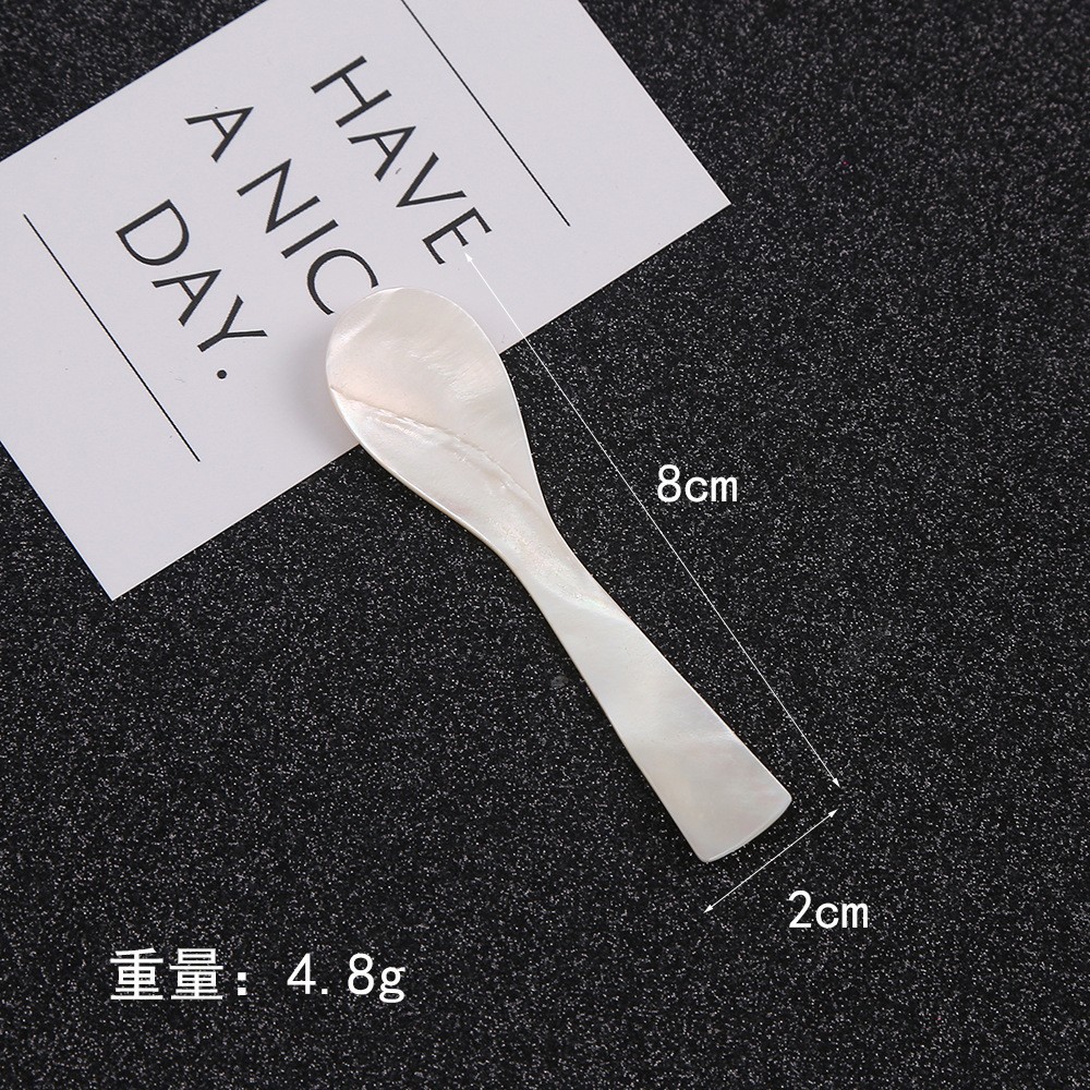 Natural Caviar Spoon For Coffee And Dessert Luxury Shell Spoon_voghion.com