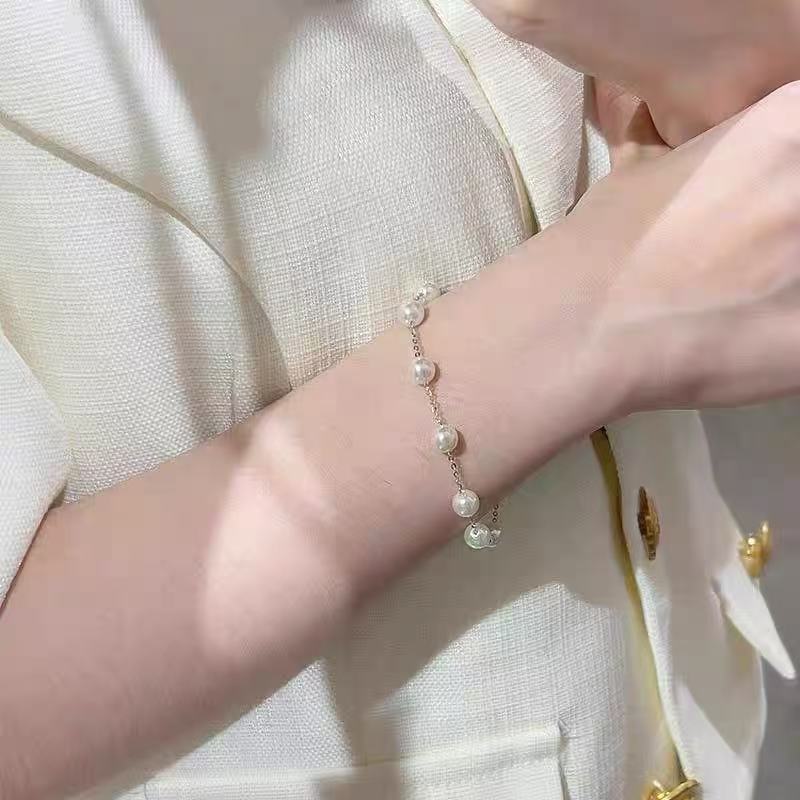 s925纯银韩版手链女高级感简约个性百搭情侣手饰小众设计甜美时尚|undefined