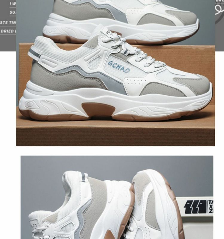 Scarpe sportive casual bianche alla moda, traspiranti, versatili, anti-odore, in maglia sottile, estive, 2024, da uomo_voghion.com