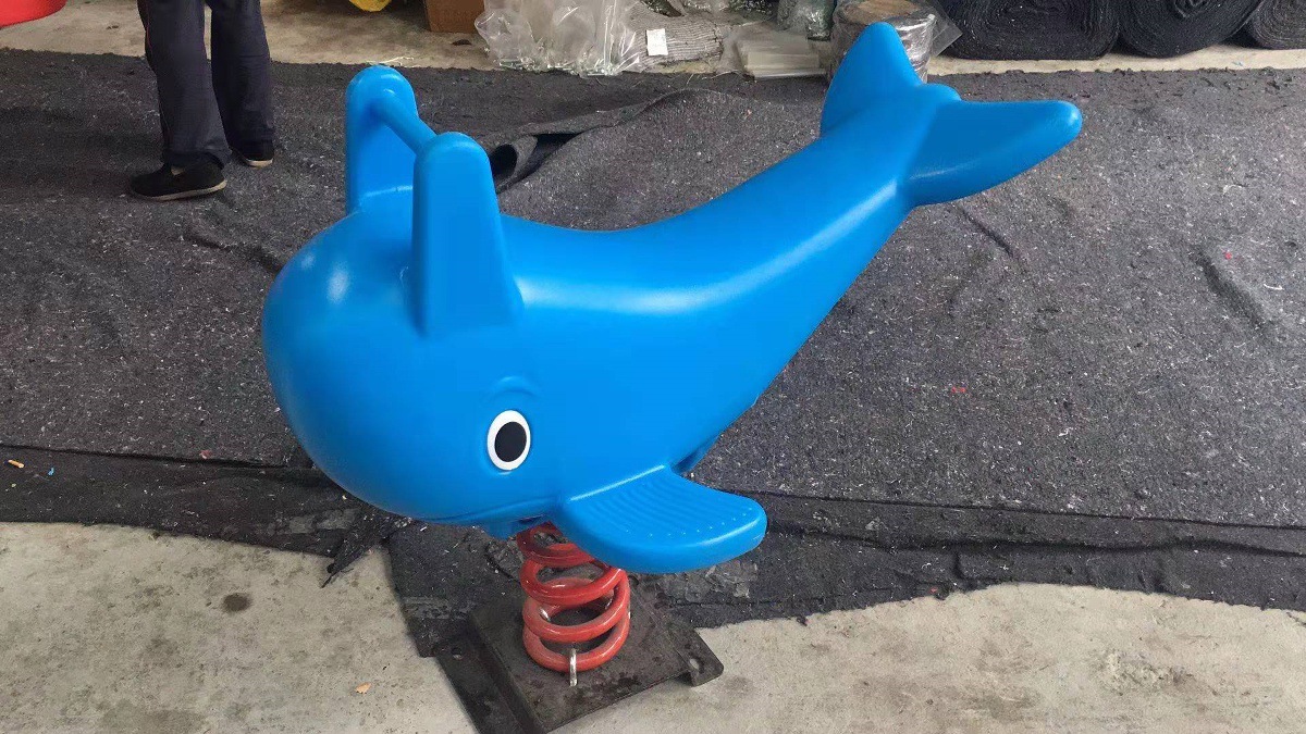 Caballo de Troya al aire libre caballo mecedora para niños individuales y dobles primavera de dibujos animados sacudiendo Yaole instalaciones de entretenimiento Balancín comunitario multifuncional