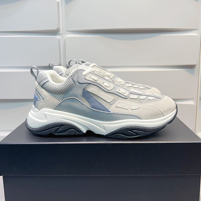 Comercio exterior estación europea marca de moda hueso malla transpirable costura cuero genuino zapatos del papá los hombres suela gruesa aumento zapatilla deporte