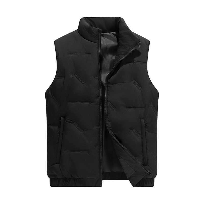 M - 7XL chaleco de algodón de cuello vertical de tamaño grande chaleco caliente rojo para hombres con hombro de plumón para aumentar el peso