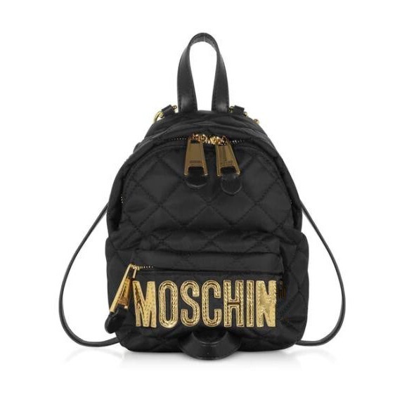 Original Authentic Moschino New Genuine m Brand Women's Bag, Nylon Backpack, Simple and Versatile for Commuting