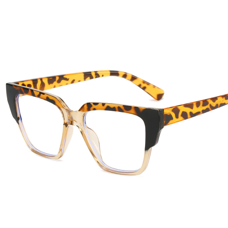 Cuadrados tr90 gafas marco transfronterizo personalizado Internet celebridad contraste color liso gafas calle tiro ordenador gafas marco para las mujeres