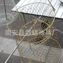 鼎达金属鱼笼 笼虾 螃蟹笼  可折叠 渔具搬网  铁鱼护