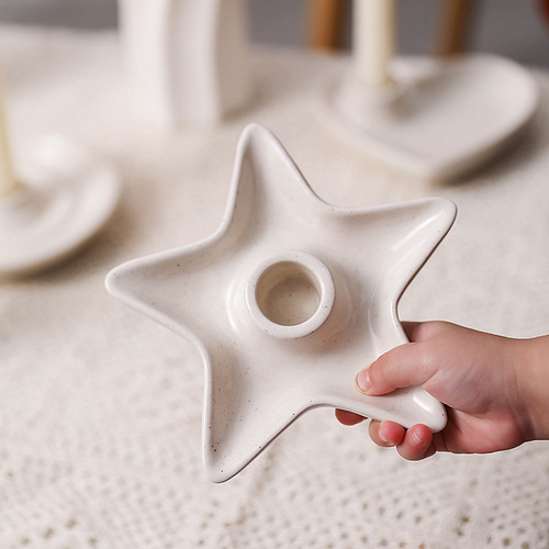European and American ins style simple and elegant ceramic aromatherapy candle holder photo props home decoration ornaments gifts