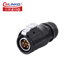 凌科 LP-20 7芯防水信號連接器對接頭焊接式_廣州顯示屏連接器廠