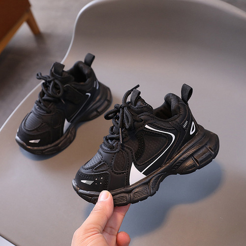 Children's Sports Shoes Soft Sole 2025 Spring and Autumn Girls and Boys Medium and Large Shoes Boys Non-slip Casual Running Shoes Dropshipping