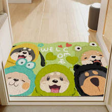 卡通絲圈地墊代發進門玄關防滑異型腳墊入戶門蹭土除塵門墊地毯