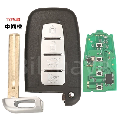 SVI-HMFCH34 Applicable to Kia Hyundai I35/I30 Tucson 4 Key Car Smart Key 434Mh Chip ID46 (Car Keys) - middle-slot-433mhz