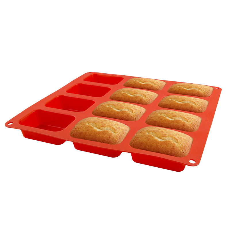 厂家批发食品级12孔方形硅胶蛋糕模12连硅胶烤盘烘培用具肥皂模