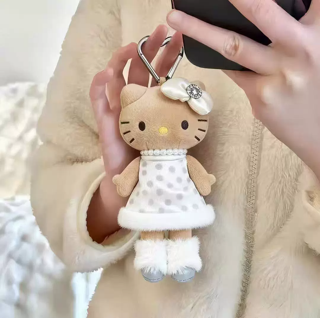 Плюшевый брелок (Sanrio) Hello Kitty, плюшевая кукла-талисман, размеры 10–16 см