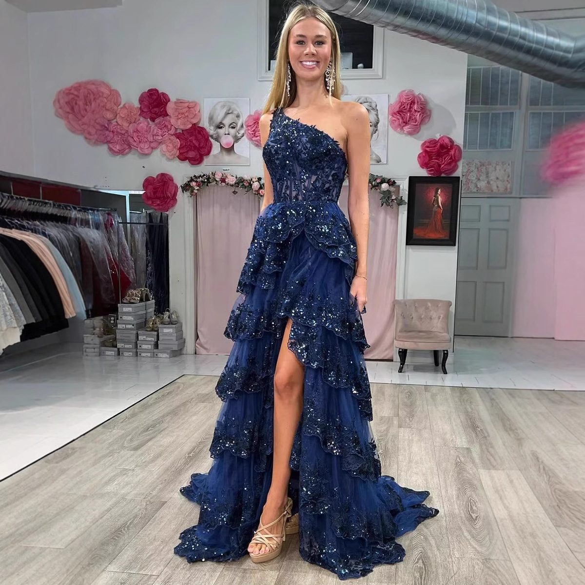 Beautiful Light Wedding Dress Women's French Elegant High-class Niche Design Sense Engagement Wedding Out-of-the-House Gown Adult Ceremony Toast Dress