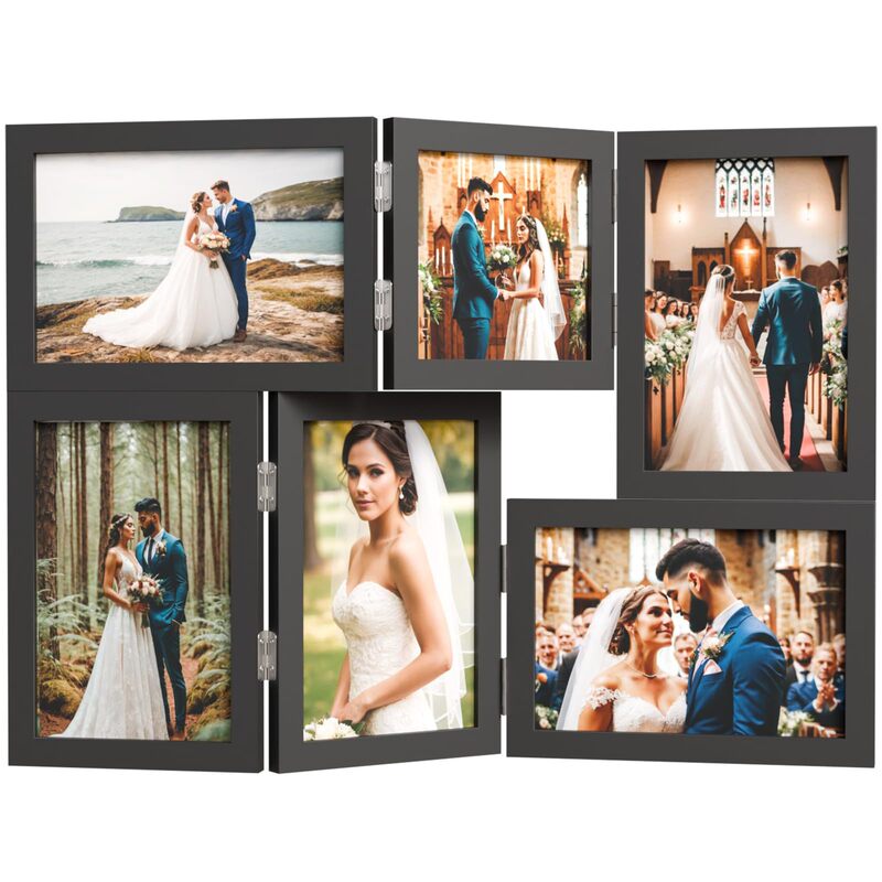Wooden Foldable Photo Frame for Multiple Photos, Creative Photo Frame for Display, DIY Wall Decoration Picture Frame Wooden Foldable Photo Frame for Multiple Photos, Creative Photo Frame for Display, DIY Wall Decoration Picture Frame