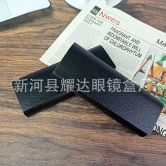 批发黑色眼镜盒便携抗压抗摔复古高级皮质太阳镜墨镜近视镜收纳盒