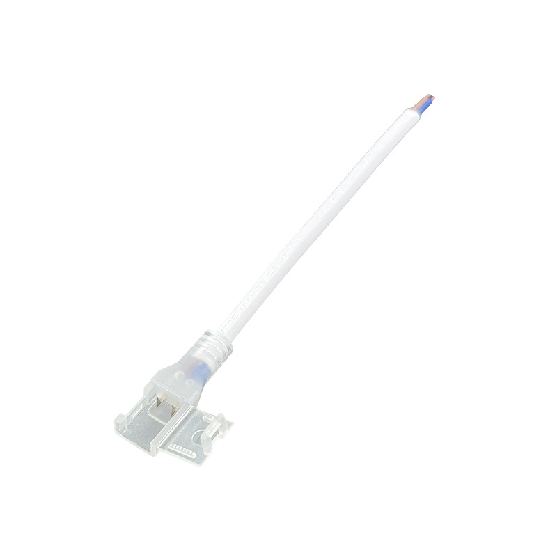 Tira de luces LED impermeable recubierta de goma con conectores precableados, tira de luces de neón de 12V/24V/220V, conectores a prueba de perforaciones sin soldadura