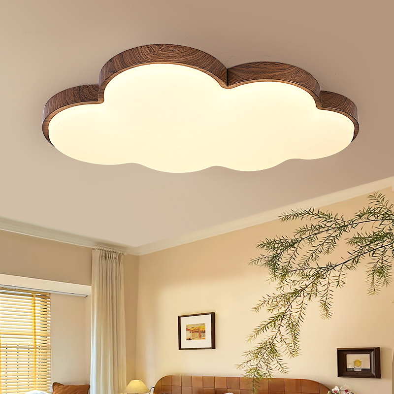 Lámpara de techo de estilo medieval de alta calidad simple lámpara de comedor sala de estudio de luces de dormitorio de madera de nuez retro