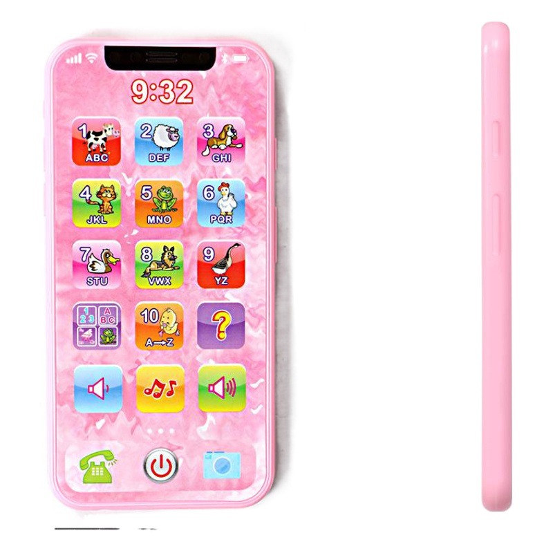 Educación temprana de los niños Ilustración de aprendizaje teléfono móvil ruso/Inglés teléfono móvil multifunción juguetes educativos rusos