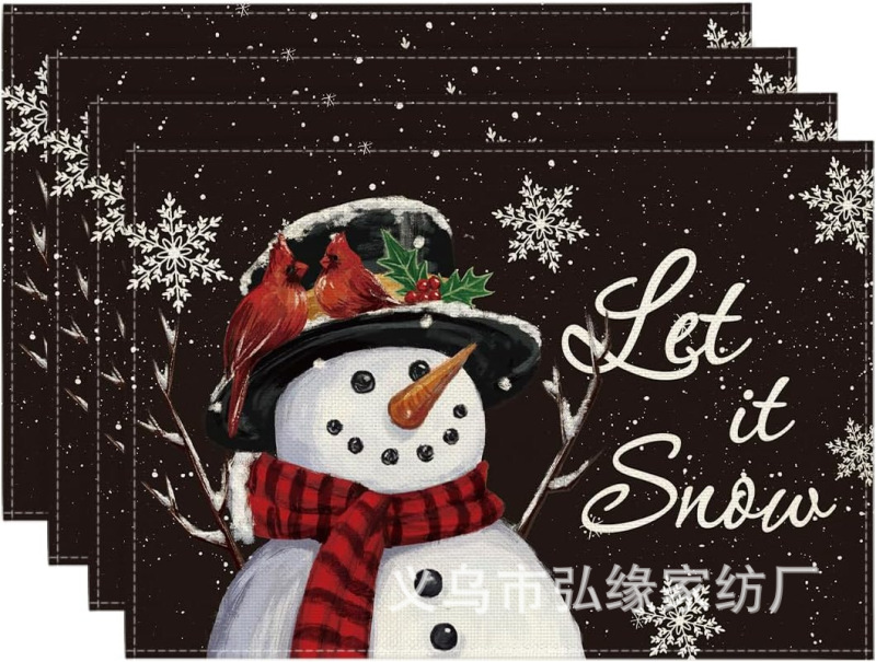 国境を越えた新しいクリスマス装飾クリスマステーブル旗クリエイティブクリスマステーブルクロステーブルマットクリスマステーブル装飾家の衣装|undefined