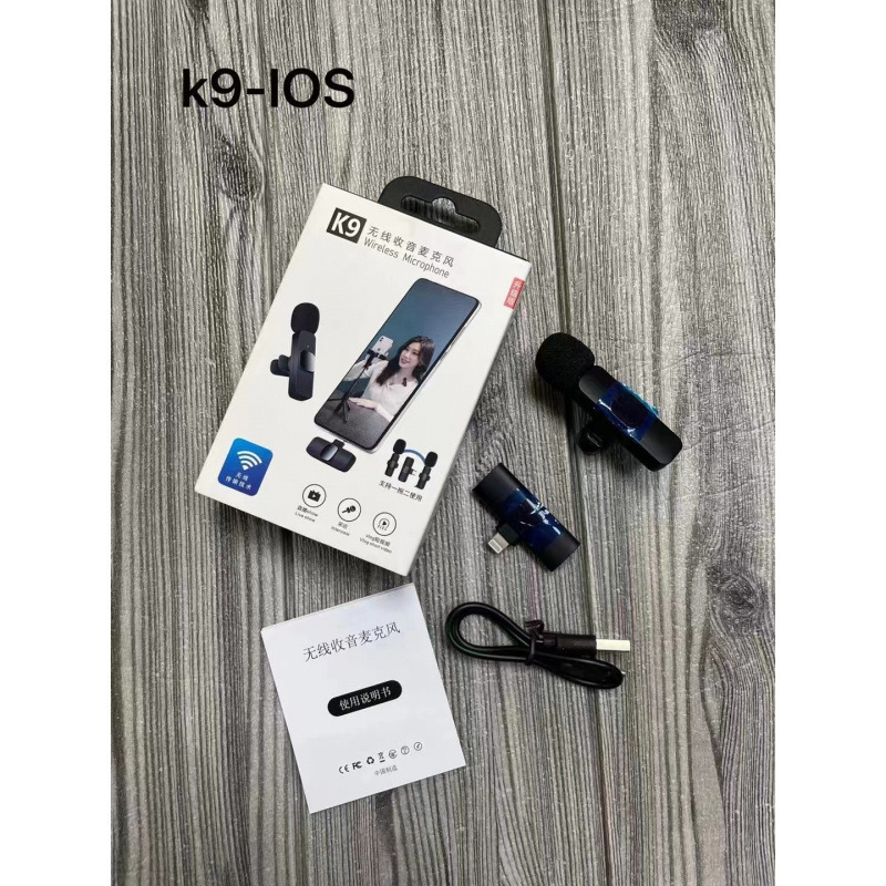 クロスボーダーワイヤレスラベリアマイク k8 k9 1 対 2 携帯電話マイク屋外ビデオライブ録音ワイヤレスマイク|undefined