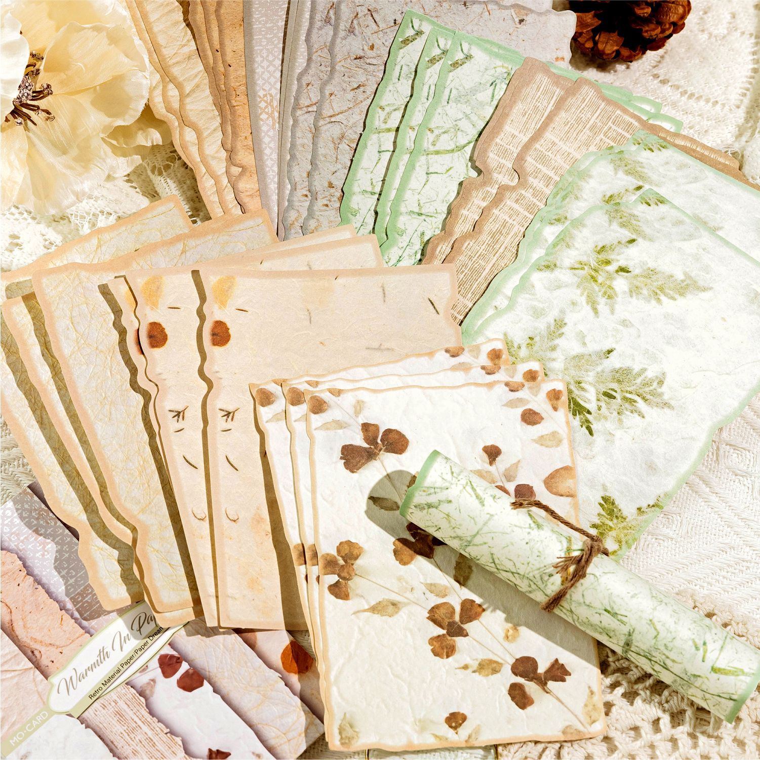 Mo tinta ligera papel de papel entre el papel para soñar retro transfronterizo material de papel de forma extraña contabilidad de mano papel de decoración 6 tipos