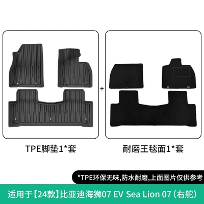 Byd Hiace 07 Ev Car Floor: Modelə uyğun ayaqaltı - 24-models-of-hiace-07-double-layer-right-hand-drivewear-resistant-king-floor-mats-w250003468