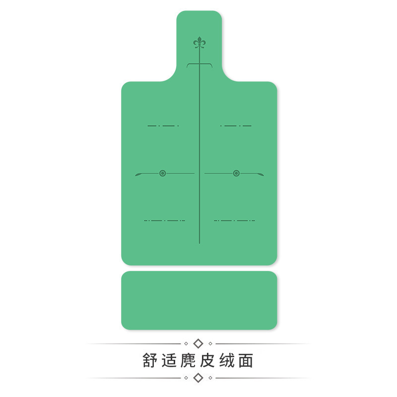 跨境麂皮绒印花普拉提核心床垫橡胶器械体位保护垫纯色瑜伽垫尾垫|undefined