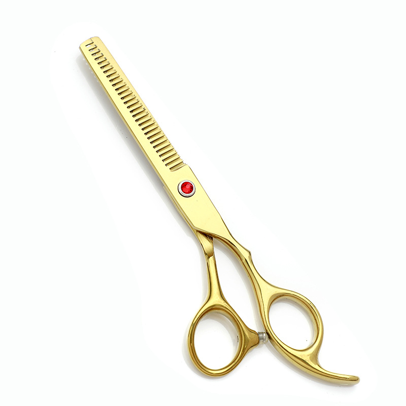 Forbici da parrucchiere per tagliare la frangia, forbici dritte per sfoltire, colorate e nere, forbici a vite diamantate rosse, per rifinire la frangia._voghion.com