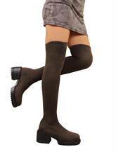 Y 34482 Stretch Knit Over Knee Boots ���뵯����ѥ ����