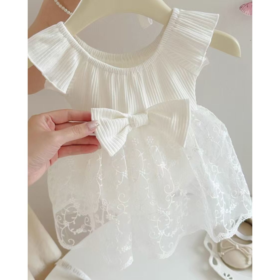 Ropa de pedo para bebés, ropa de verano, falda de pedo, niña delgada, una pieza, princesa súper linda, mamelucos de estilo occidental, verano