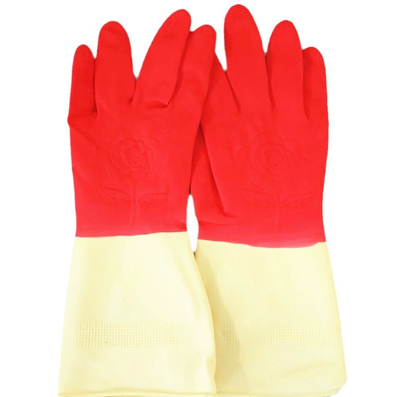 Latex латексные перчатки страховых рабочих, бытовые, стирка посуды, двеcolor перчатки, опт