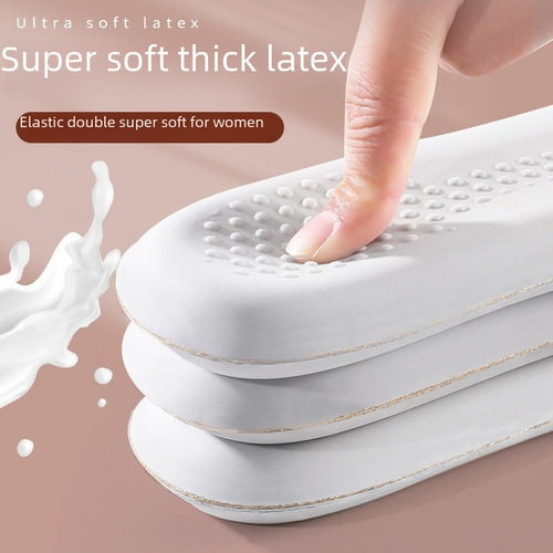 Cowhide latex insole for women, super soft genuine leather for men, absorbs sweat and makes you feel tired after standing for a long time, sports shock-absorbing insole