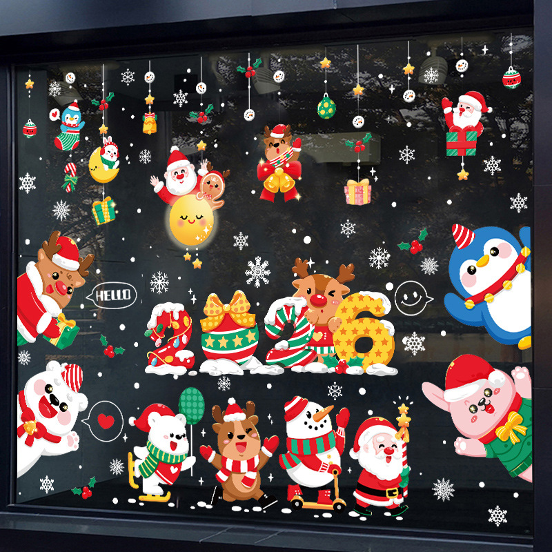 Украшение для ногтей, рождественская наклейка, стеклянный макет для пожилых людей, электрические наклейки