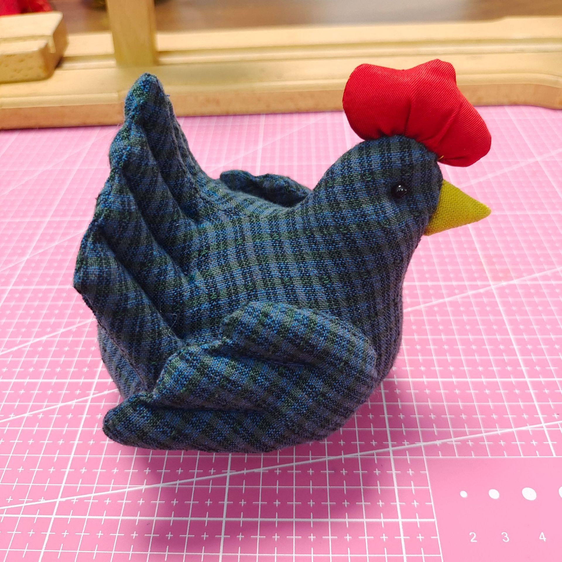 Patchwork DIY bordado material hecho a mano paquete impreso tela de algodón principiante almacenamiento cesta patchwork muñeca pollo