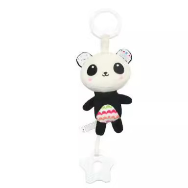 Baby multifunctional bear and rabbit teether pendant plush movement sound music toy foreign trade car hanging bed hanging