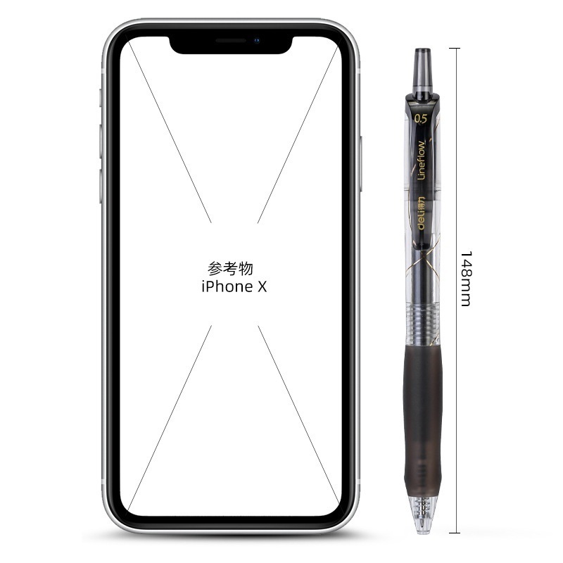 デリ S60-B ゲルペン学生試験速乾性尖った先端黒水ペンオフィス署名ペン文具卸売|undefined